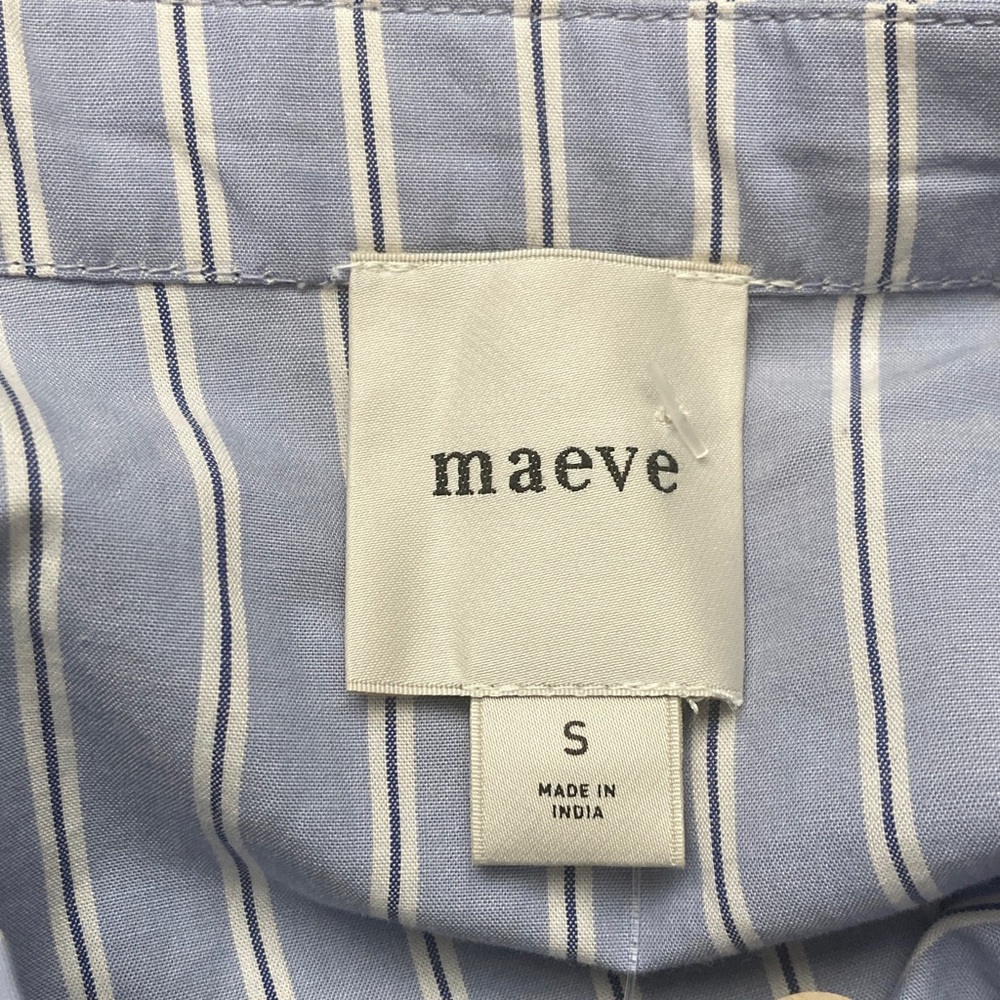 Anthropologie MAEVE Button-Sleeve Popover Top - Picture 11 of 13